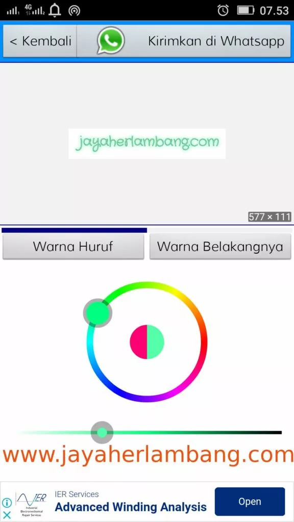 cara membuat tulisan berwarna di wa di iphone