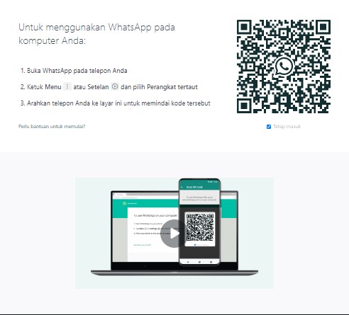 Whatsapp web di hp