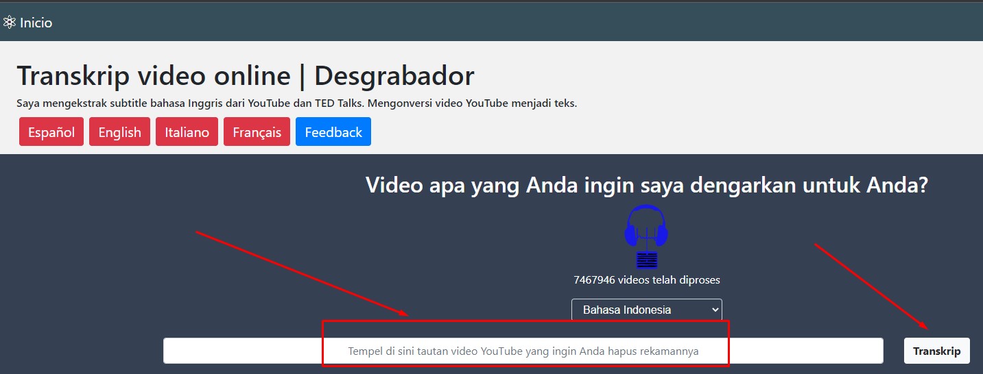 website untuk merangkum video youtube 