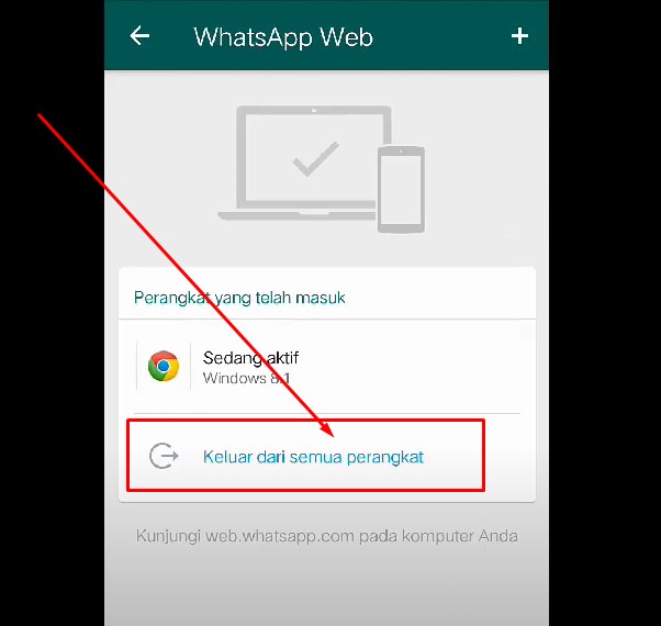 Cara menghapus sadap whatsapp