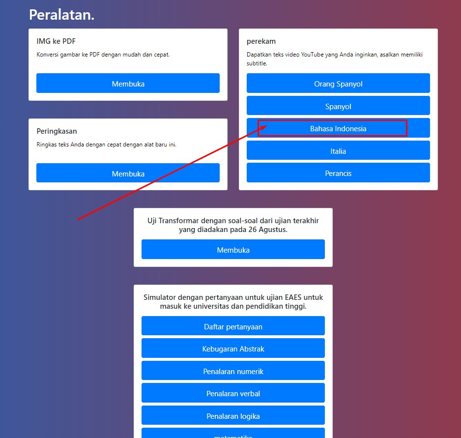 website untuk merangkum video youtube 