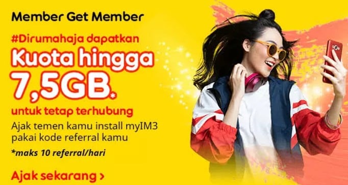 cara mendapatkan kuota gratis Indosat dengan kode referral