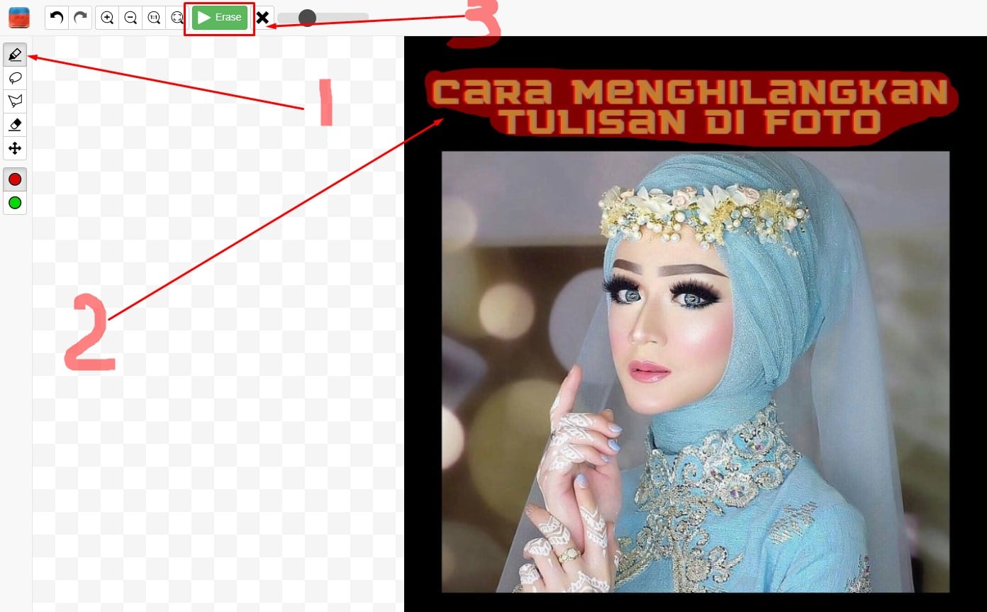  cara menghapus tulisan di foto