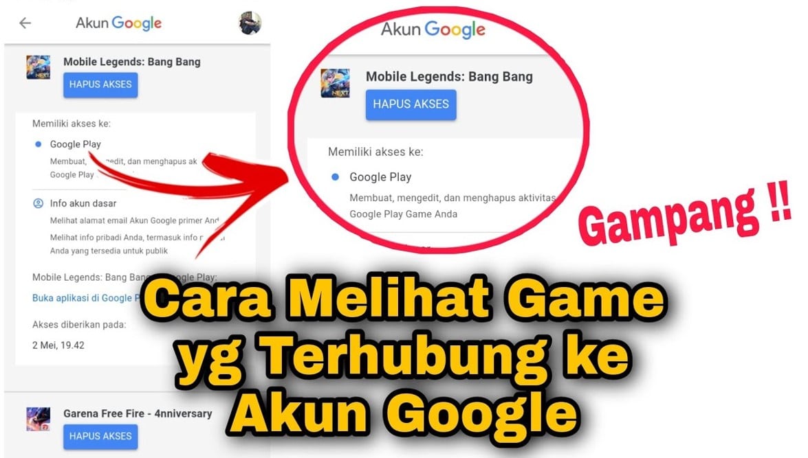 Cara melihat game yang terhubung dengan akun google