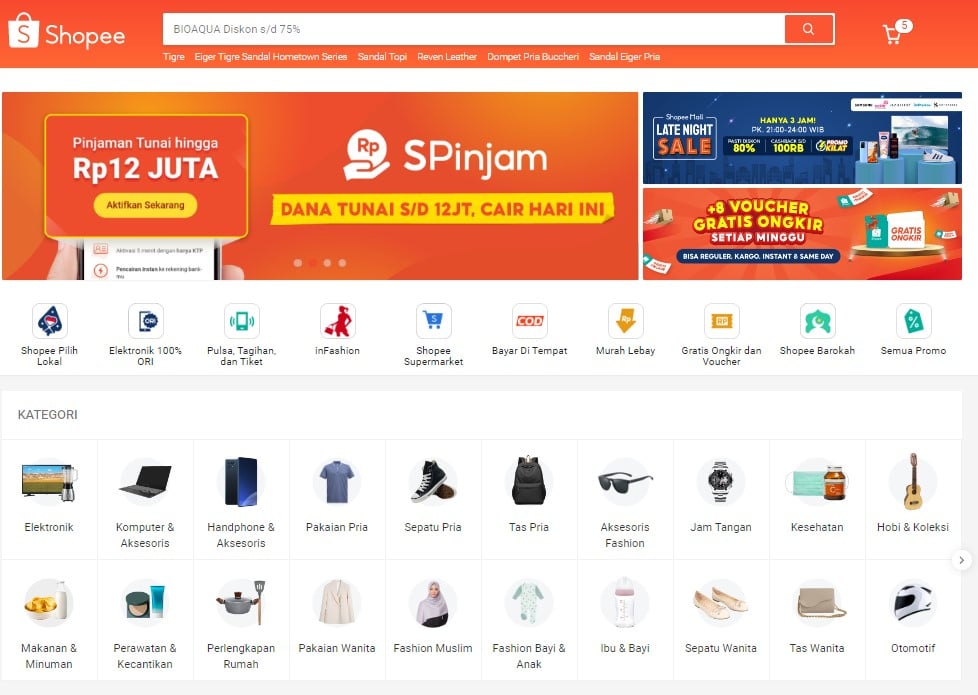 Cara melihat kode pembayaran Shopee