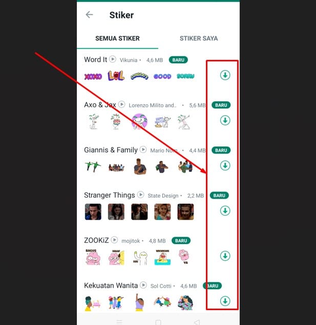 Cara download stiker wa lucu tanpa aplikasi