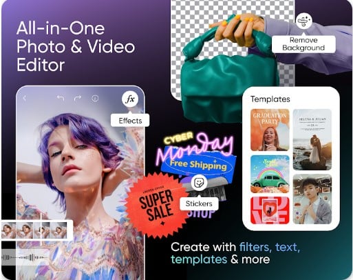 Cara mengedit video di Picsart