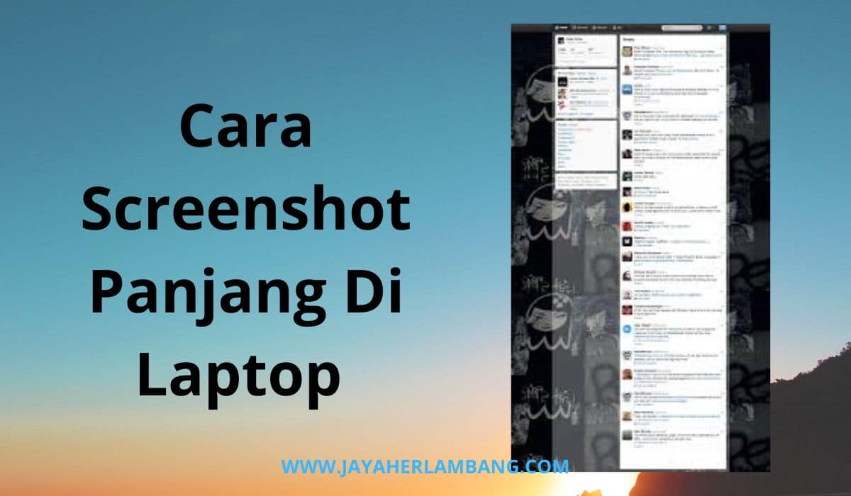 Cara Screenshot Panjang Di Laptop