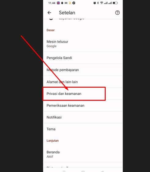 cara bersihkan cache browser