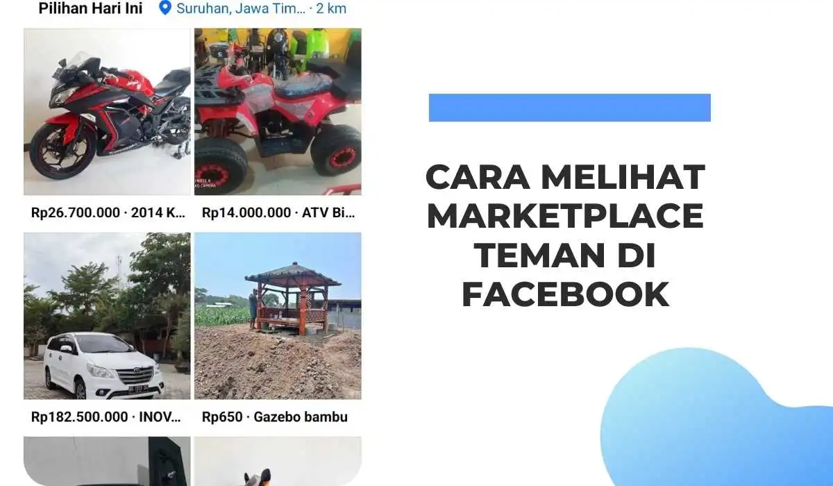 Cara melihat Marketplace teman di Facebook