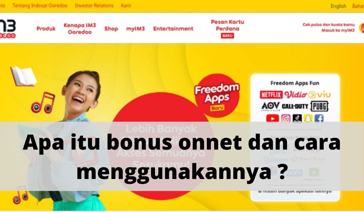 cara menggunakan pulsa onnet indosat