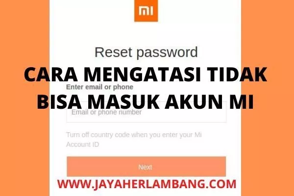 tidak bisa masuk akun mi