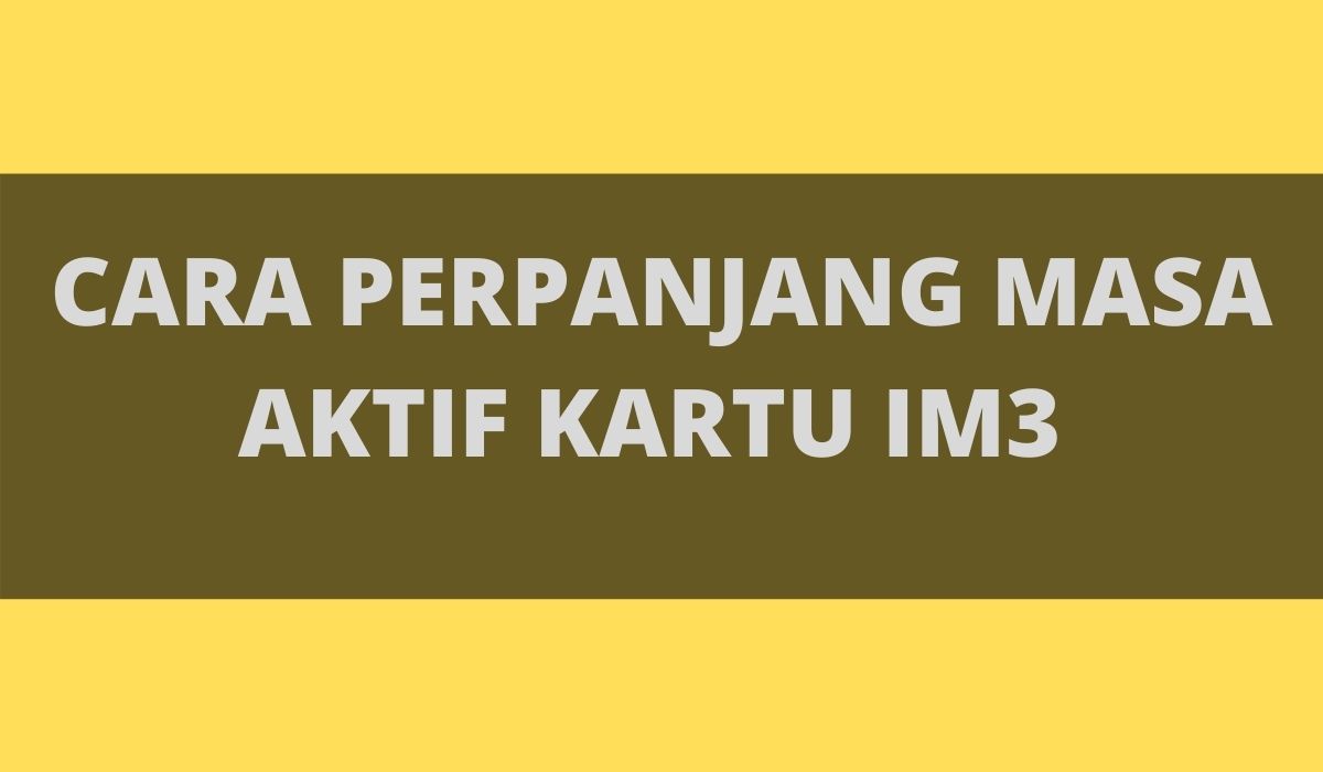 Cara beli masa aktif im3