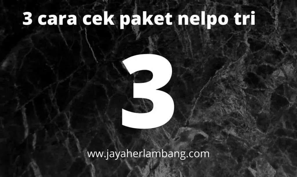 Cara cek paket nelpon tri