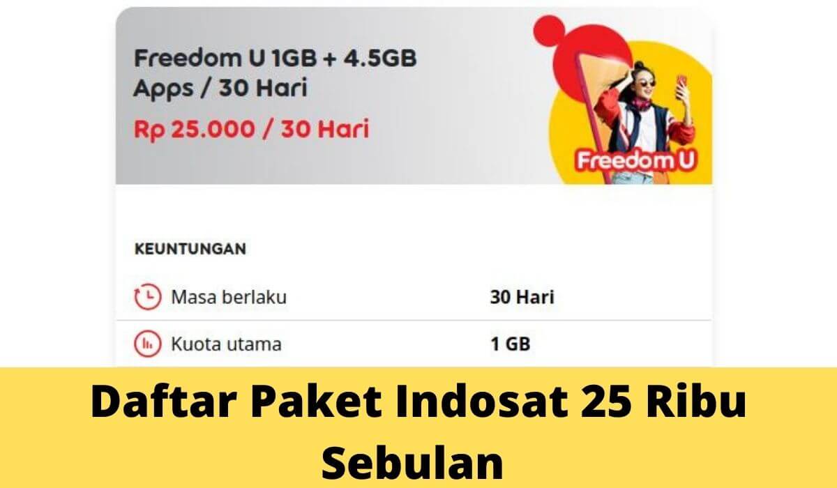 paket internet indosat baru 25rb untuk sebulan