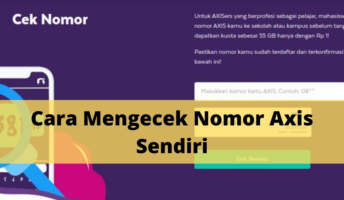 cara mengecek nomor axis sendiri