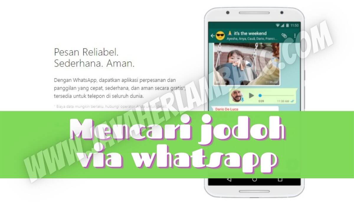 Cari Jodoh Via Whatsapp Secara Online