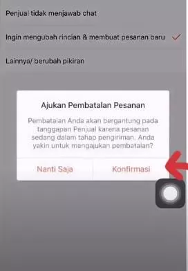 CARA MEMBATALKAN PESANAN DI SHOPEE