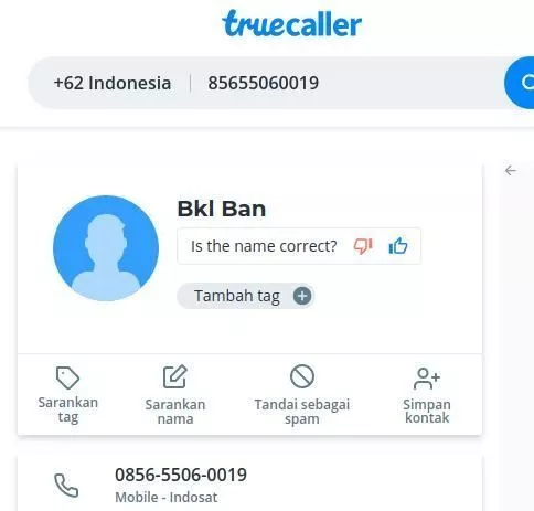 cara cek no telpon