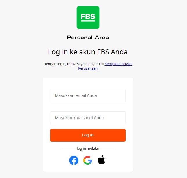 fbs tidak bisa login