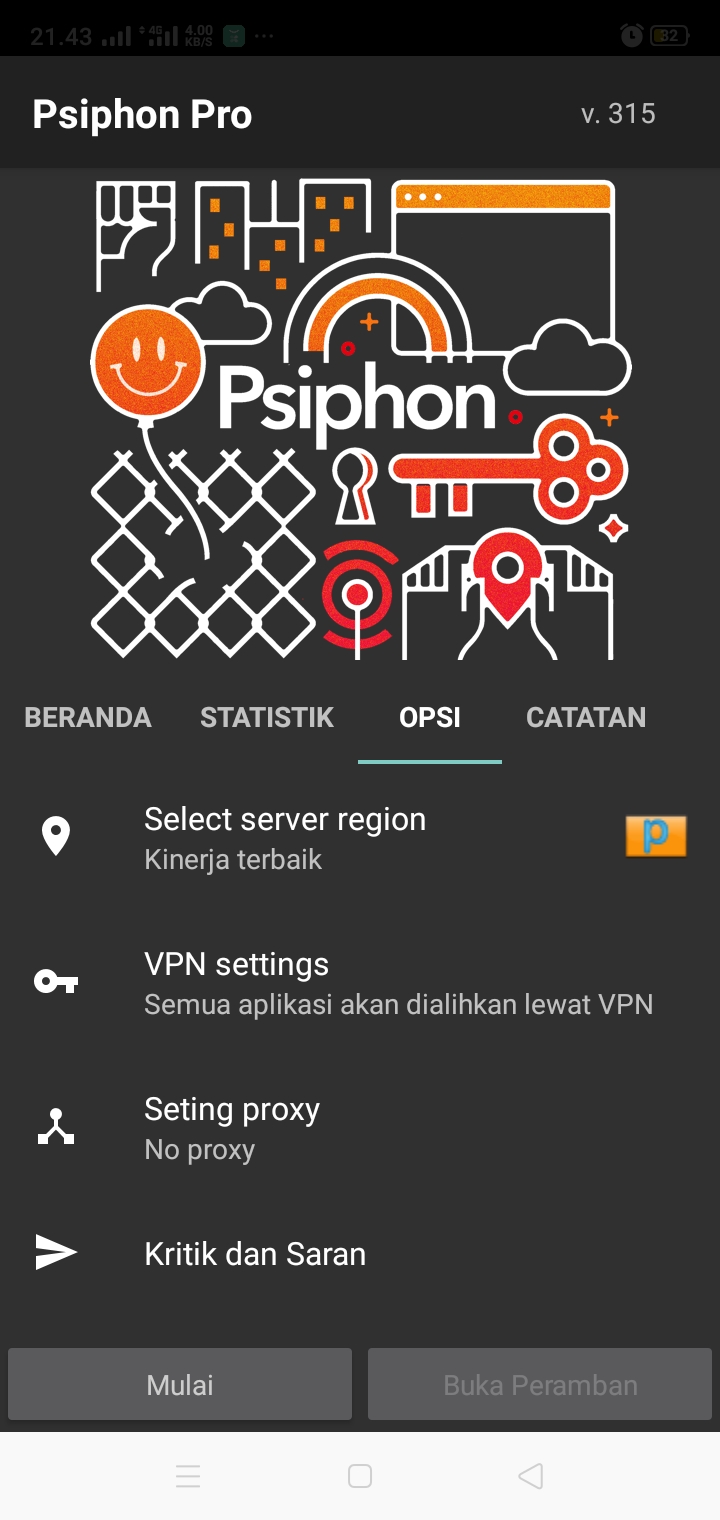 cara menggunakan psiphon pro