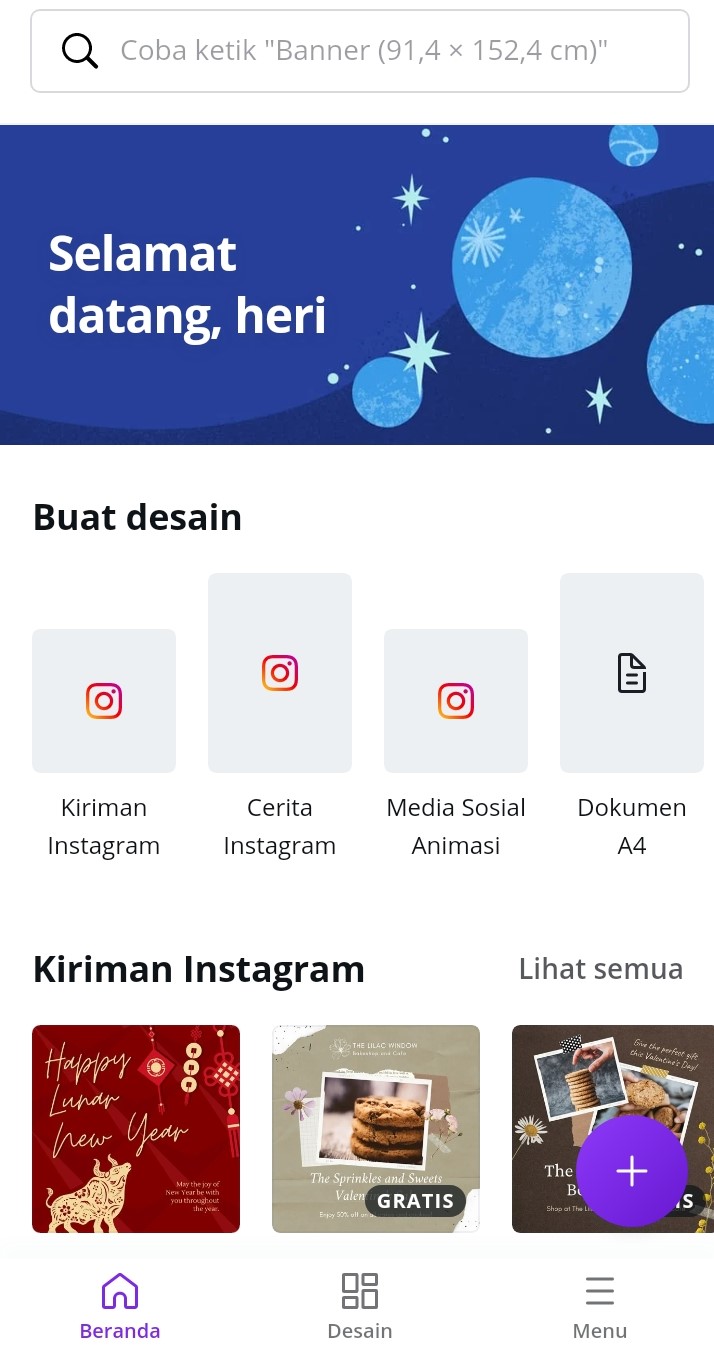 Cara membuat banner di hp