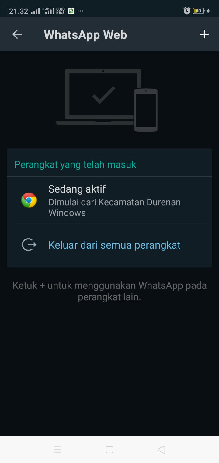 cara mengembalikan whatsapp web yang keluar sendiri