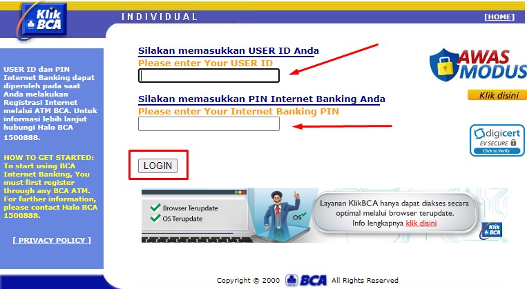 Cara mengetahui lupa user id bca