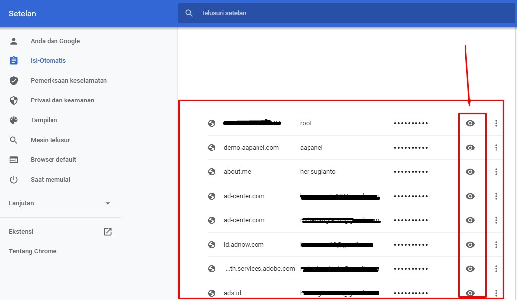 Cara Mengetahui Password Di Google Chrome