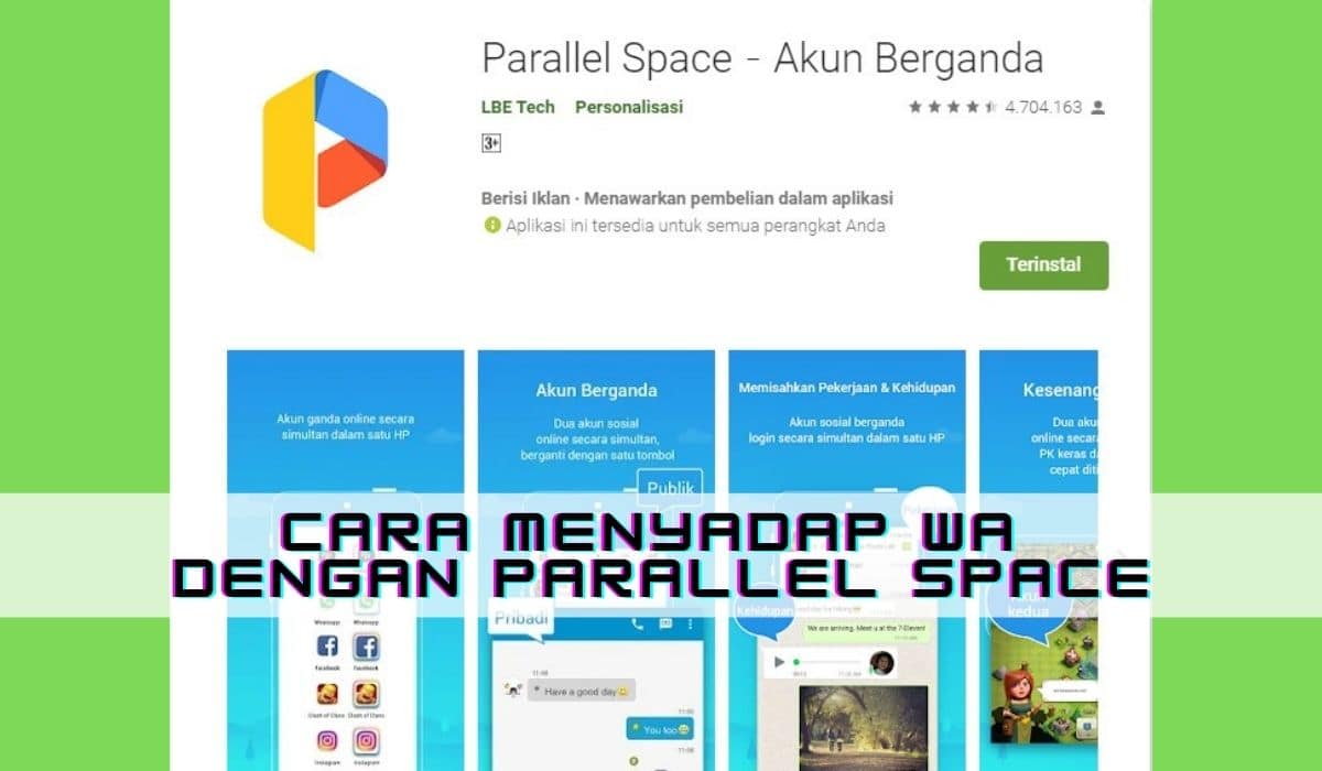 cara menyadap wa menggunakan parallel space