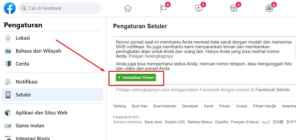 Cara Mengganti Nomor Telepon Di Facebook